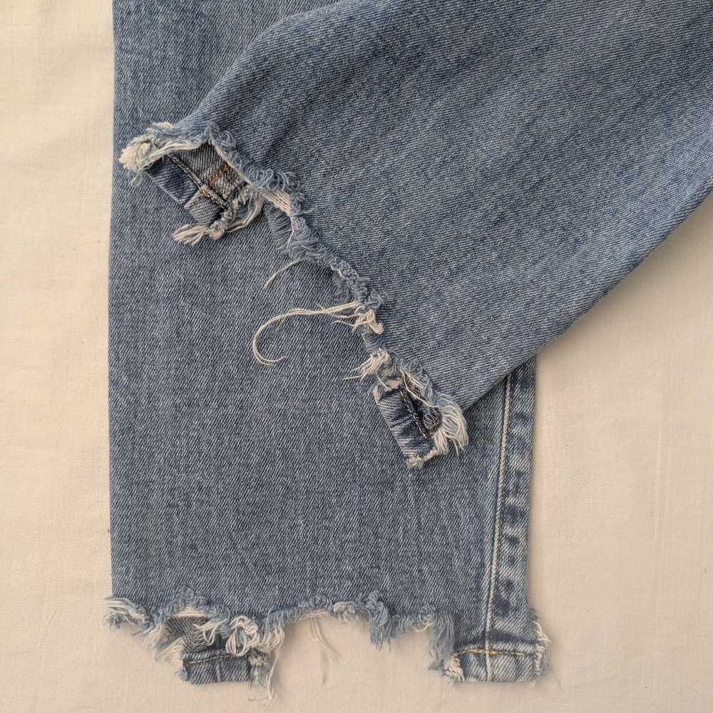R13 Boy Straight With Rips Cropped Stretch Denim In Jasper Size 25 For Women - Picture 5 of 12